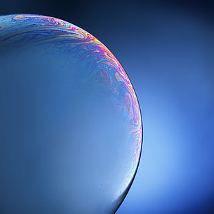Earth, Planet, Bubble, Blue, iPhone XR, iOS 12, Stock, HD, วอลล์เปเปอร์ HD HD wallpaper