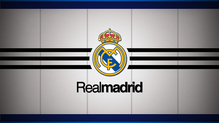 Logo Real Madrid, logo, putih, lambang, minimalis, latar belakang, sepak bola, sepak bola, Spanyol, klub sepak bola, putih, El Real, logo Real Madrid, Wallpaper Real Madrid, Los Galacticos, Wallpaper HD