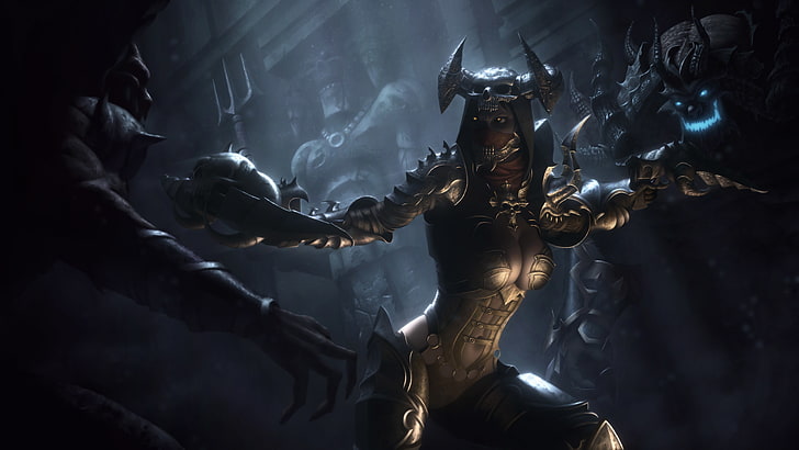Diablo 3 Demon Hunter Natalya papel de parede digital, garota, armas, mortos-vivos, Diablo III, Demon Hunter, Reaper of Souls, HD papel de parede