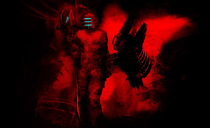 Videojuego Dead Space 2, persona con ilustración de traje rojo, Juegos, Dead Space, rojo, dead space 2, arte dead space 2, videojuego dead space 2, Fondo de pantalla HD