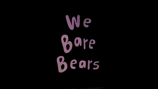 Dibujos animados, texto, We Bare Bears, Fondo de pantalla HD HD wallpaper