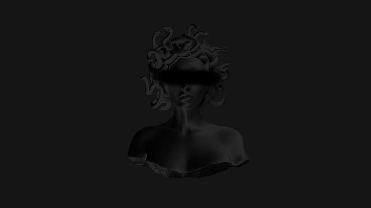 Medusa, negra, HD papel de parede