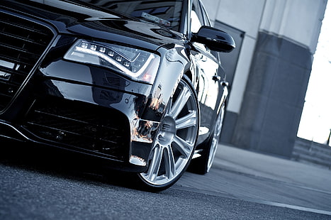 svart Audi bil, bil, bil, Audi, svart, bilar, bakgrundsbilder bil, bakgrundsbilder Audi, Audi A8, HD tapet HD wallpaper