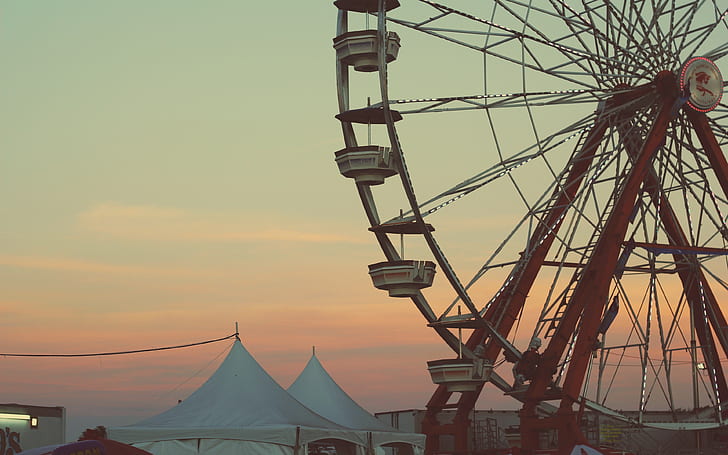 ferris wheel, entertainment backgrounds, attractions, Download 3840x2400 Ferris wheel, HD wallpaper