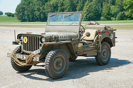 jeep, militar, willys, Fondo de pantalla HD HD wallpaper
