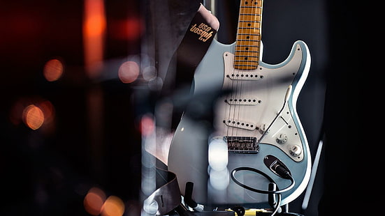 spielen, Fender Stratocaster, blaue Gitarre, Strat, Fender, Stratocaster, Musik, Gitarrist, Band, Gitarre, Klang, Musiker, Rock, Instrument, Musikinstrument, Saiteninstrument, E-Gitarre, HD-Hintergrundbild HD wallpaper