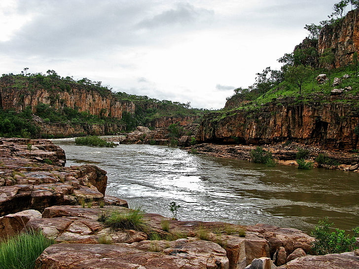 river, rocks, river, nature, HD wallpaper