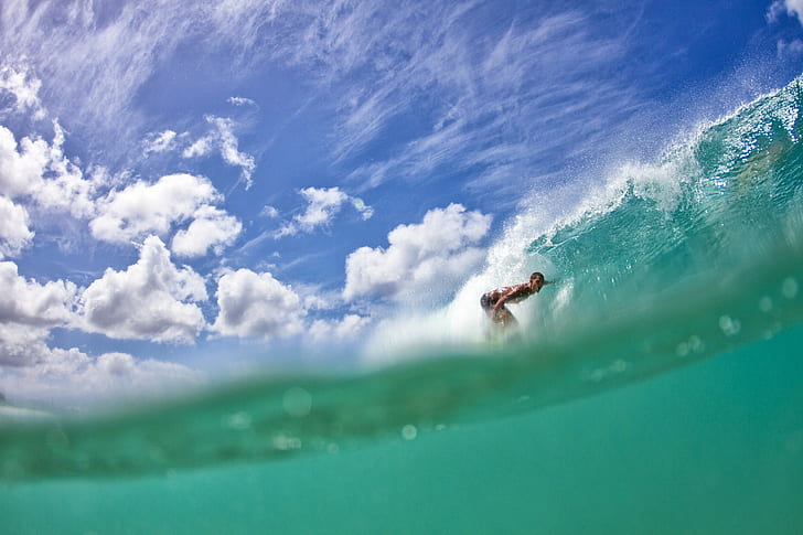 surf, acqua, mare, uomini, sport, sport, nuvole, surfisti, onde, Sfondo HD