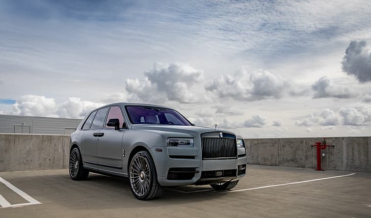 Download wallpapers RollsRoyce Cullinan 4k front view exterior luxury  SUV new gray Cullinan Cullinan tuning British cars RollsRoyce for  desktop free Pictures for desktop free