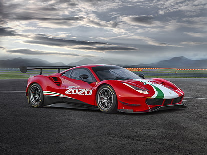 مركبات، Ferrari 488 GT3 Evo، Car، Ferrari، Ferrari 488، Race Car، Red Car، Sport Car، Supercar، مركبة، خلفية HD HD wallpaper
