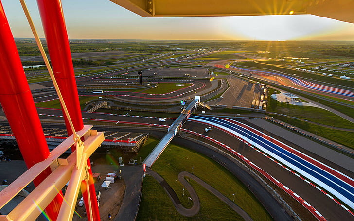 Race Track Sunlight Sunset HD, bilar, solnedgång, solljus, race, track, HD tapet