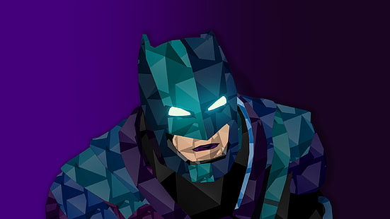 Illustrazione di Batman, Batman, Batman v Superman: Dawn of Justice, DC Comics, low poly, arte digitale, Sfondo HD HD wallpaper