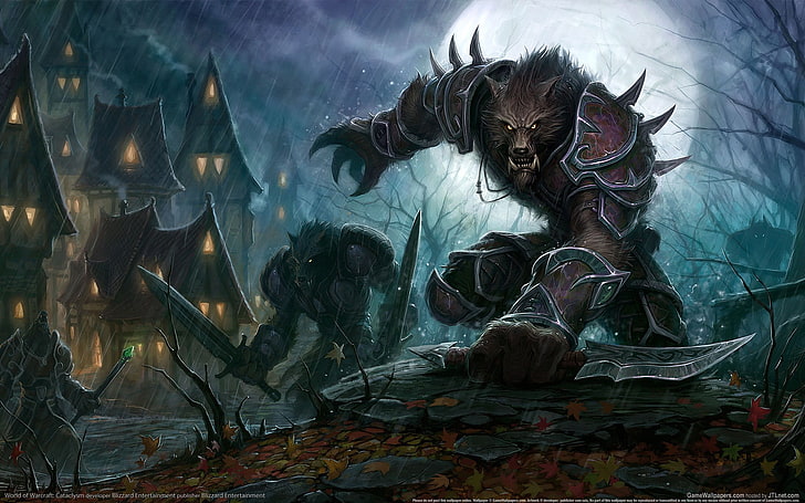 werewolf wallpaper,  World of Warcraft, werewolves, HD wallpaper