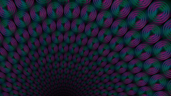 оптическая иллюзия, круг, узор, произведение искусства, цифровое искусство, HD обои HD wallpaper