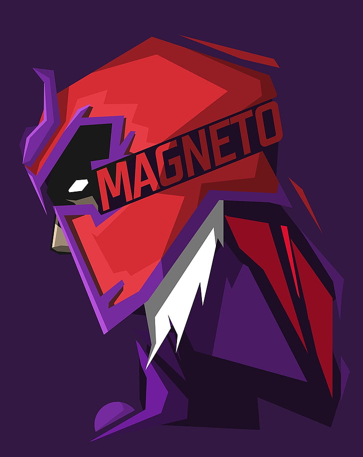 Ilustração de Magneto, Heróis da Marvel, Magneto, Marvel Comics, roxo, fundo roxo, HD papel de parede, papel de parede de celular