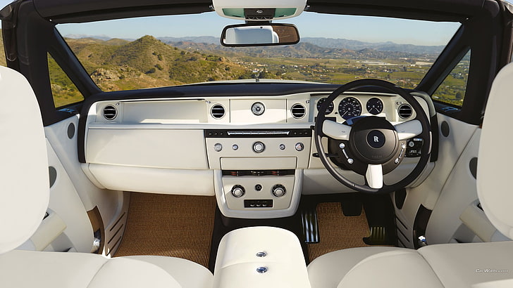 weißes und schwarzes Autoradio, Rolls-Royce Phantom, Auto, HD-Hintergrundbild