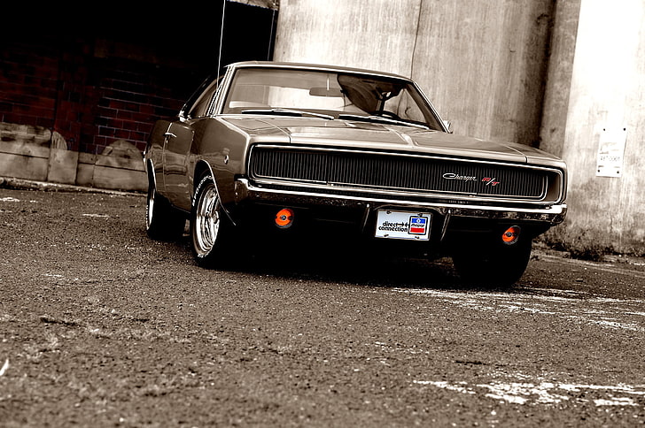 klassisches silbernes Coupé, Dodge, Ladegerät, 1969 Dodge Charger R / T, klassisches Auto, Dodge Charger R / T, Auto, HD-Hintergrundbild