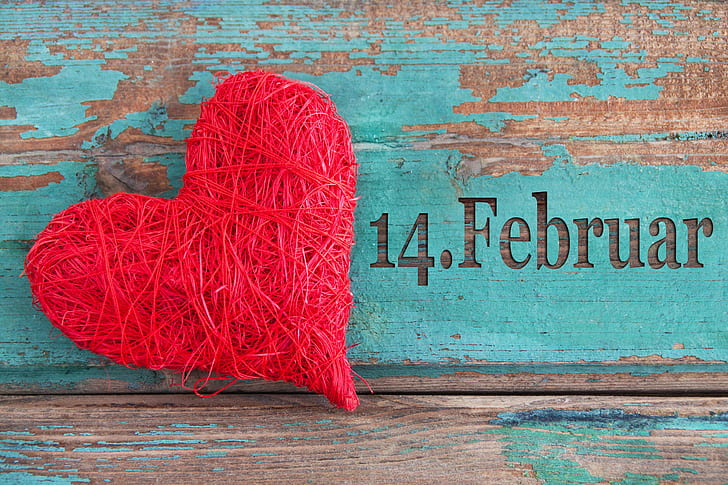 愛、赤、2月14日、バレンタインデー、ハート、お祝い、 HDデスクトップの壁紙