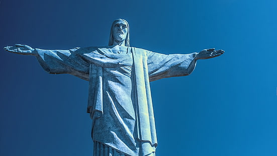 Rio de Janeiro Christ the Redeemer Statue HD, christ the redeemer, digital/artwork, the, statue, de, rio, christ, janeiro, redeemer, HD wallpaper HD wallpaper