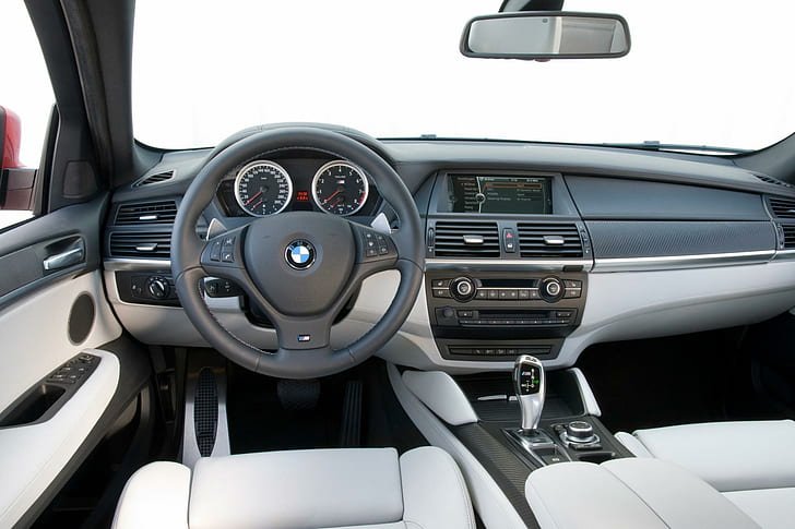 2010 BMW X6 M wnętrze, samochód, Tapety HD