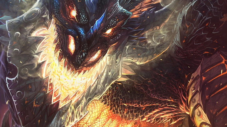 fond d'écran numérique dragon noir et jaune, Deathwing, dragon, World of Warcraft: Cataclysm, Fond d'écran HD