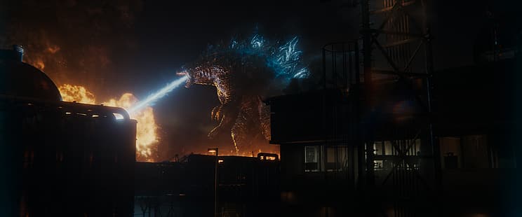 Godzilla Vs Kong, Godzilla, สิ่งมีชีวิต, ไคจู, ภาพนิ่งภาพยนตร์, ภาพยนตร์, วอลล์เปเปอร์ HD HD wallpaper