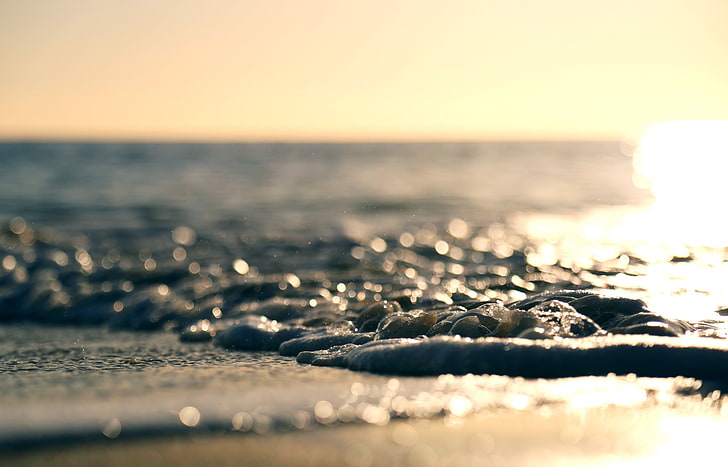 вода, плаж, природа, HD тапет