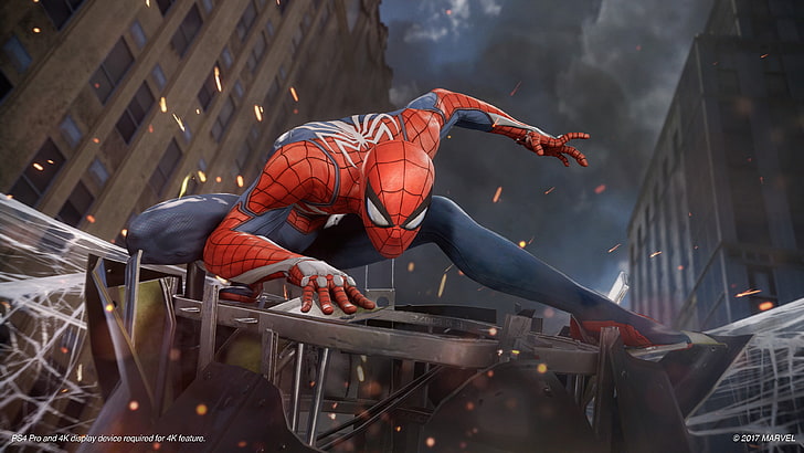Spider-Man video game screenshot, Spider Man, PS4 Pro, 4k, E3 2017, poster, HD wallpaper