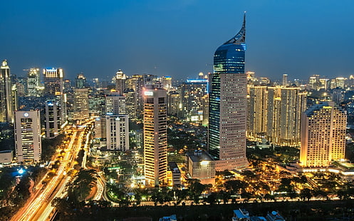 Städer, Jakarta, Indonesien, Java (Indonesien), HD tapet HD wallpaper