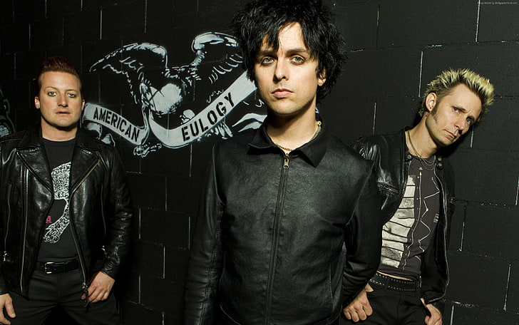 Tre Cool, Green Day, Mike Dirnt, Billie Joe Armstrong, John Kiffmeyer, toppmusikartist och band, HD tapet