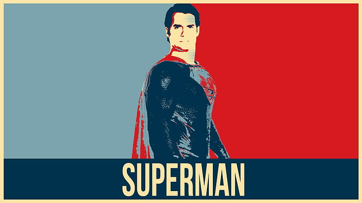 Superman, DC Comics, affisch, Justice League, Man of Steel, Hope-affischer, HD tapet