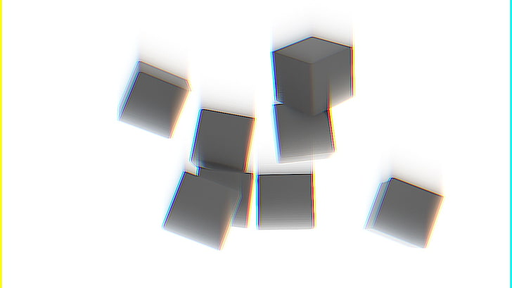 organizer kubus kayu hitam dan coklat, kubus, Wallpaper HD
