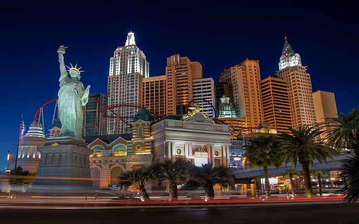 Patung Liberty Newyork City Night View 3d Gaming Hd Wallpaper 2560 × 1600, Wallpaper HD