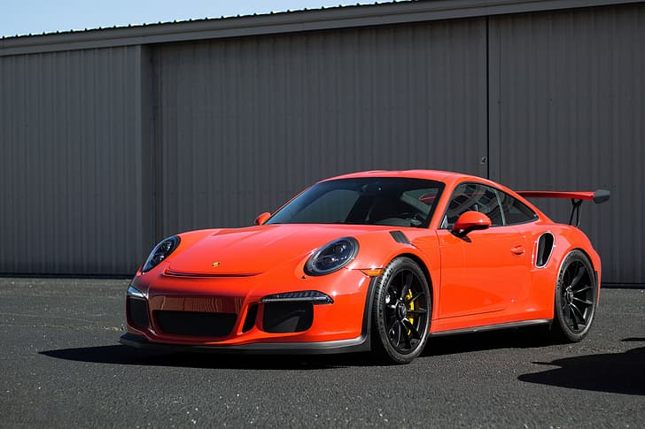Porsche, Orange, GT3RS, 991, HD-Hintergrundbild