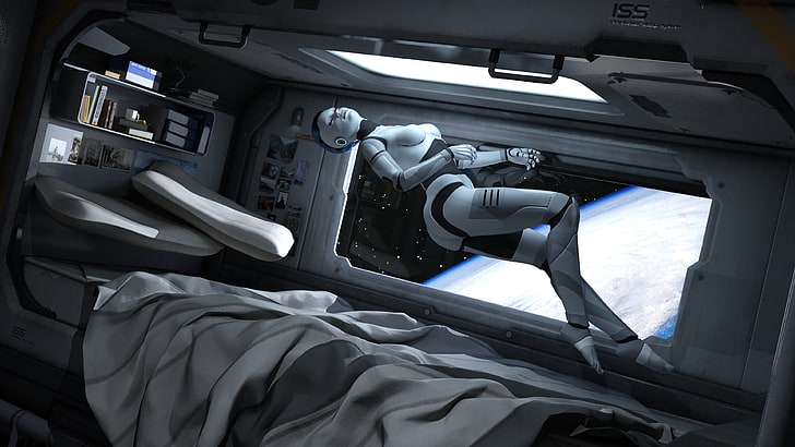 Penjaga Galaxy Nebula, fiksi ilmiah, render, CGI, robot, Wallpaper HD