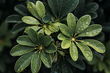  wet, close-up, water, leaves, macro, blur, drops, plant, 6k hd background, HD wallpaper HD wallpaper