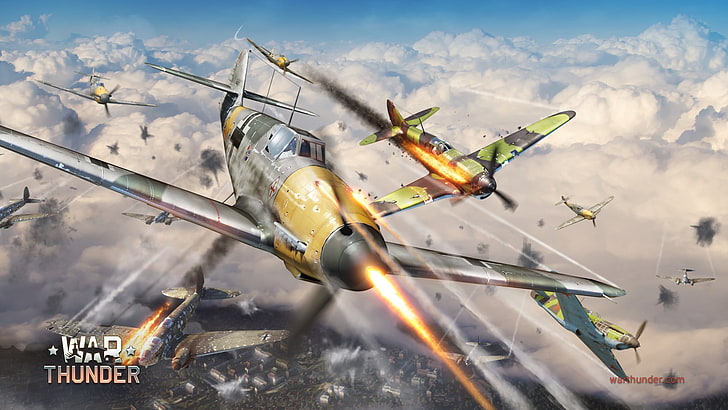 War Thunder digitale Tapete, War Thunder, Gaijin Entertainment, MMO, Flugzeug, Himmel, HD-Hintergrundbild