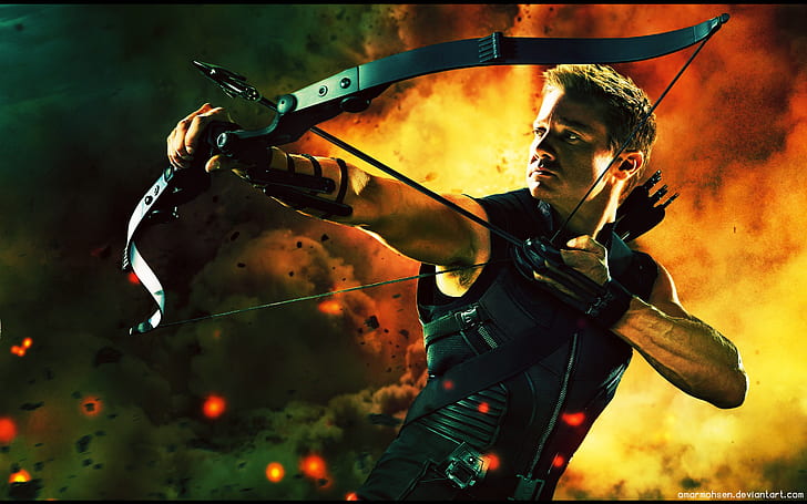 Avengers Hawkeye Bow Arrow جيريمي رينر HD ، هوك ، أفلام ، المنتقمون ، القوس ، السهم ، هوك ، جيريمي ، رينر، خلفية HD