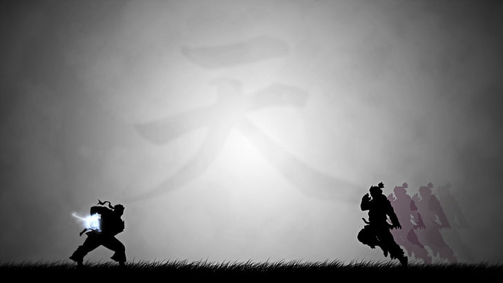 Straßenkämpfer, Akuma (Straßenkämpfer), Ryu (Straßenkämpfer), HD-Hintergrundbild