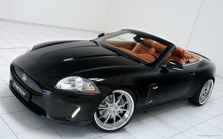 Startech Jaguar XKR 2010, black convertible coupe, 2010, jaguar, startech, cars, HD wallpaper