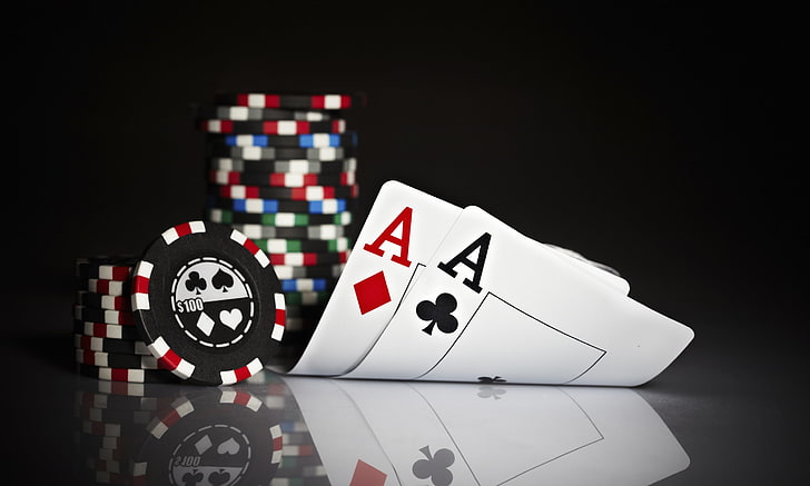 фишка для покера и туз с бриллиантом и гвоздикой, карта, фишки, покер, тузы, HD обои