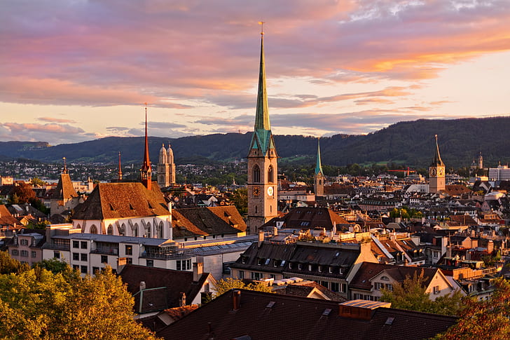 Stadt Zürich, Schweiz, am besten, Schweiz, Zürich, HD-Hintergrundbild