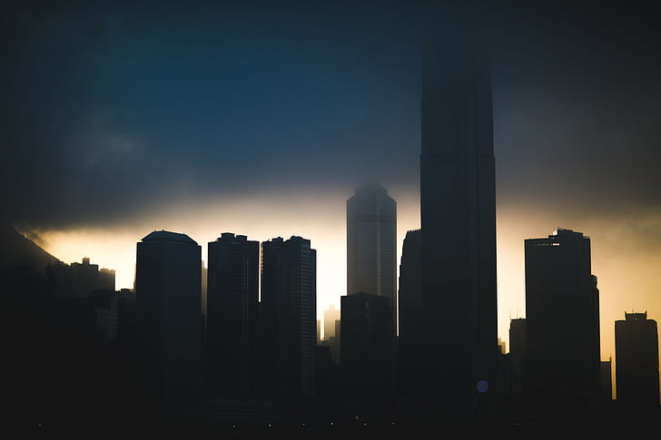 emosi, Hong Kong, Instagram, matahari terbenam, Wallpaper HD