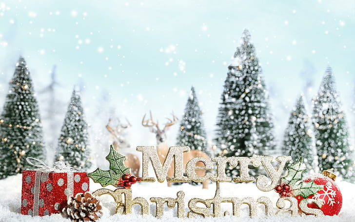 나무 눈송이 새 해 메리 크리스마스 HD 배경, 배경, 크리스마스, 메리, 눈송이, 나무, 년, HD 배경 화면