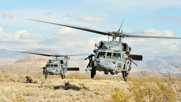 군용, 헬리콥터, 군용 항공기, Sikorsky HH-60 Pave Hawk, HD 배경 화면