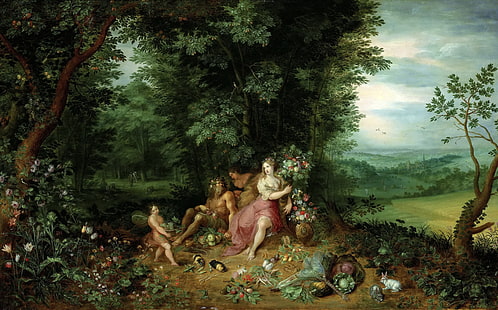picture, Jan Brueghel the younger, Allegory Of Earth, HD wallpaper HD wallpaper