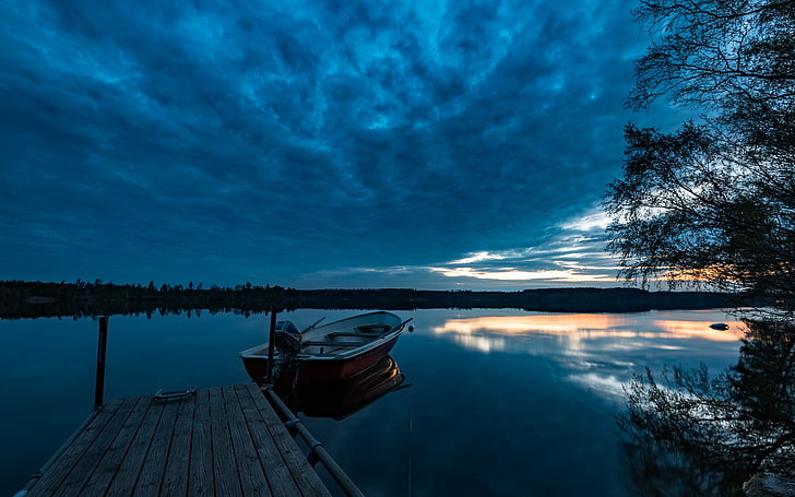 بحيرة ، السويد ، إيستر جوتلاند ، بحيرة دروغن، خلفية HD
