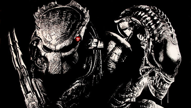Alien VS Predator digital wallpaper, Predator (movie), movies, Alien (movie), HD wallpaper