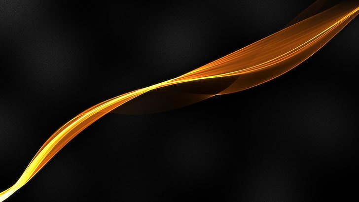 Tapete des orange Lichtes, Zusammenfassung, Formen, schwarzer Hintergrund, digitale Kunst, HD-Hintergrundbild