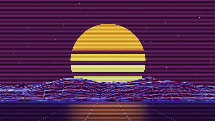 The sun, Music, Star, Background, Neon, 80's, Synth, Retrowave, Synthwave, New Retro Wave, Futuresynth, Sintav, Retrouve, Outrun, Sfondo HD